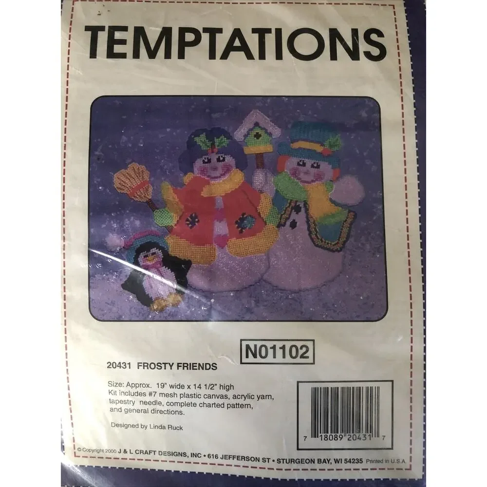 20431 Frosty Friends J & J Designs‎ Needlepoint Canvas Set